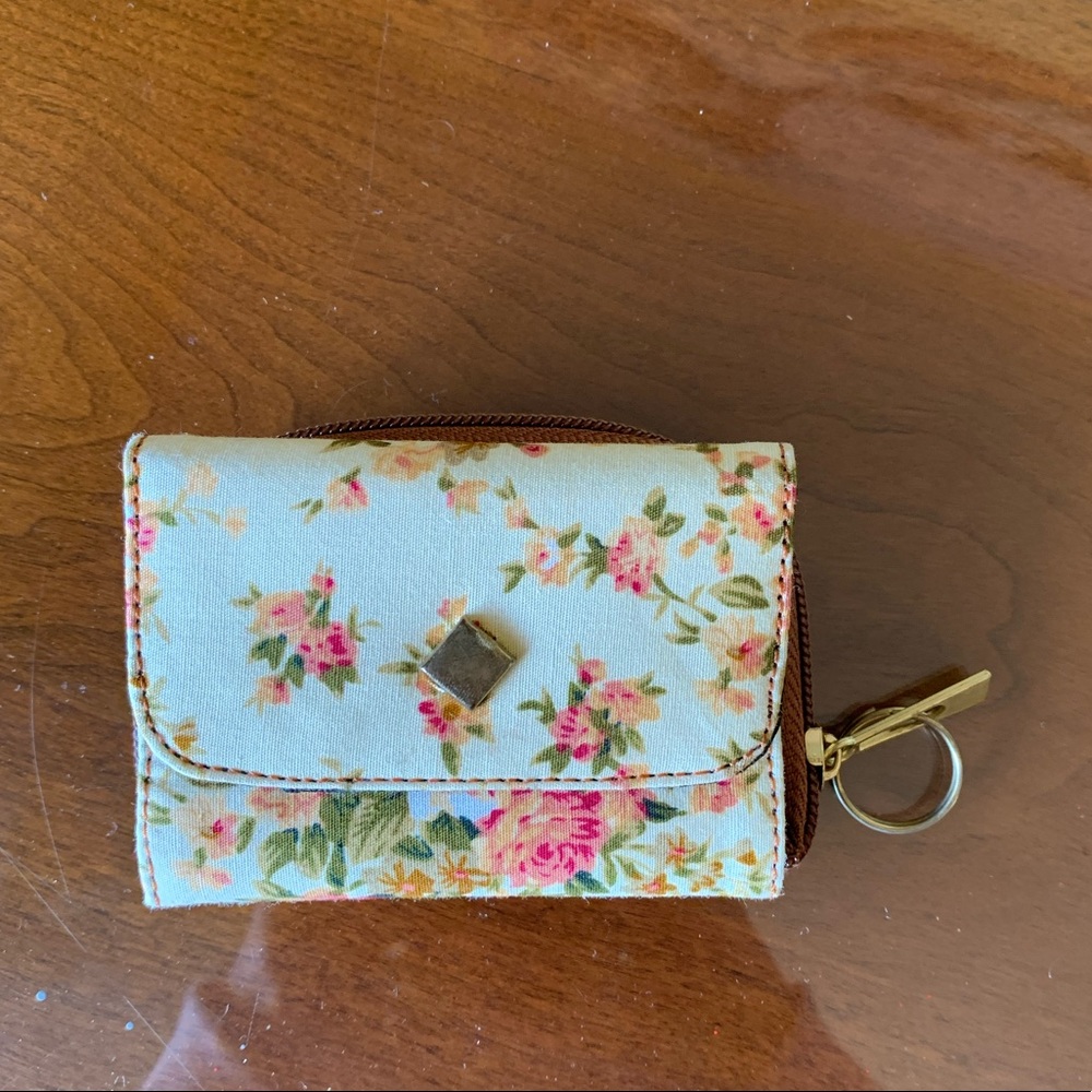mini floral wallet